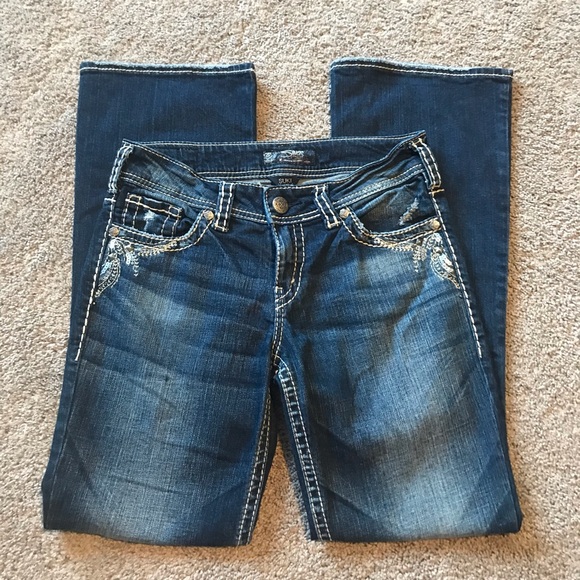 Silver Jeans Denim - Silver Suki CA00508 Western Glove Works 28 x 32